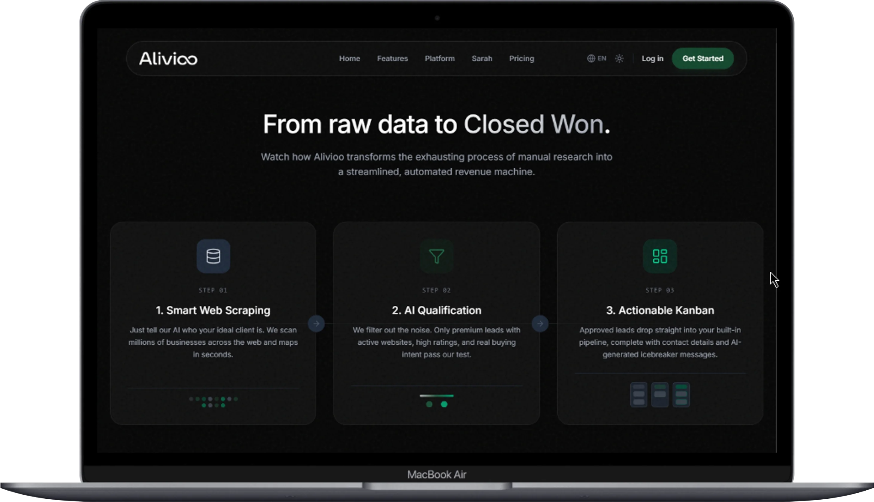 Landing Page Alivioo